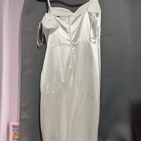 White Satin Dress - Picture 2 of 3